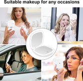 Mini LED Makeup Mirror, 1X/5X Double Sided, Portable for Travel, USB Rechargeable